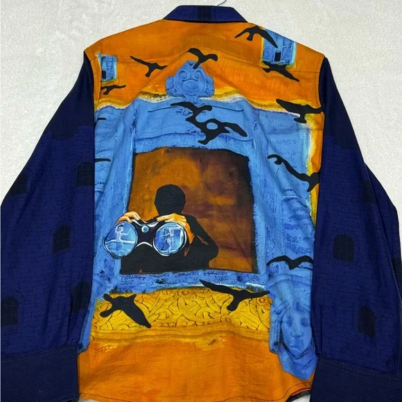 Robert Graham Limited Edition Rare Lofton Sport Shirt Multi Blue Men’s Small